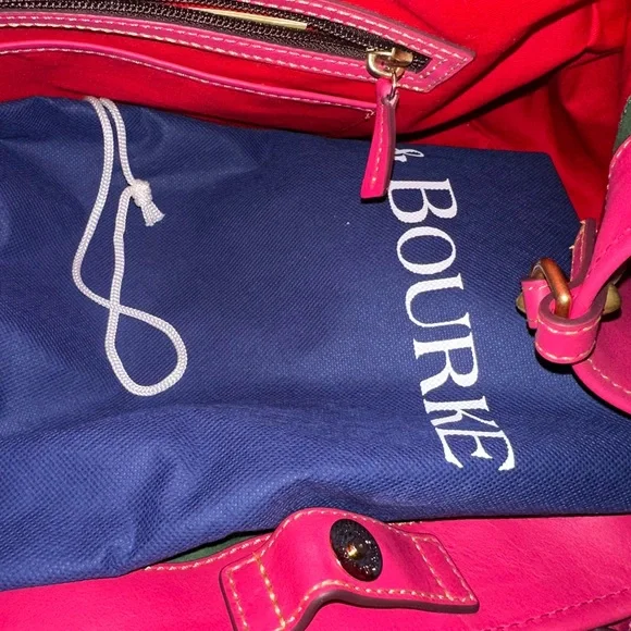 Dooney & Bourke Florentine Leather Pocket Shopper Tote W/ Double Front Pockets - Picture 8 of 16